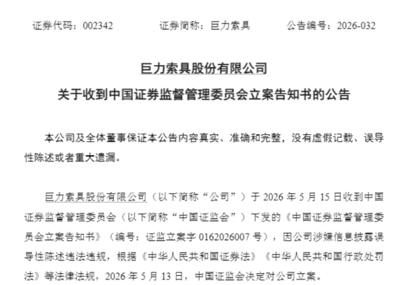 配资炒股开户网 演员杨子家族旗下商业航天大牛股，被立案！股价一年大涨超300%